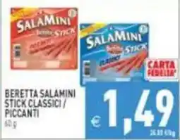 Pim Supermercati Beretta Salamini Stick Classici offerta