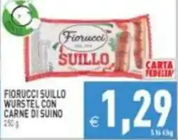 Pim Supermercati Fiorucci suillo wurstel con carne di suino offerta