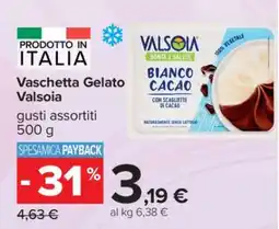 Carrefour Vaschetta Gelato Valsoia offerta