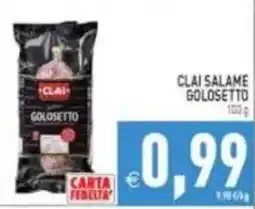 Pim Supermercati Clai salame golosetto offerta