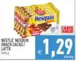 Pim Supermercati Nestlé Nesquik Snack Cacao / Latte offerta