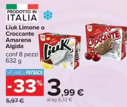 Carrefour Liuk Limone o Croccante Amarena Algida offerta