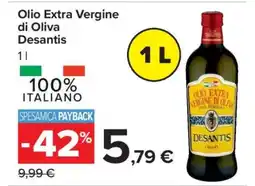 Carrefour OLIO EXTRA VERGINE DI OLIVA DESANTIS offerta
