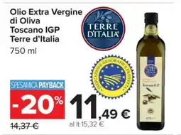 Carrefour Olio Extra Vergine di Oliva Toscano IGP Terre d’Italia offerta