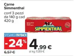 Carrefour CARNE SIMMENTHAL offerta