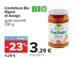 Carrefour Confetture Bio Rigoni di Asiago offerta