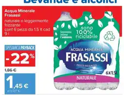 Carrefour Acqua Minerale Frasassi offerta