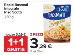 Carrefour Rapid Basmati Integrale Riso Scotti offerta
