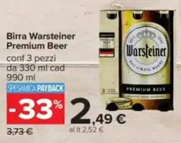 Carrefour Birra Warsteiner offerta
