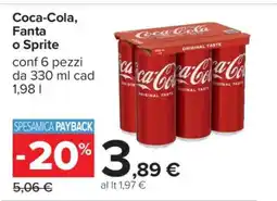 Carrefour COCA COLA, FANTA O SPRITE offerta
