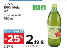 Carrefour Succo 100% Mela Bio offerta