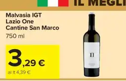 Carrefour Malvasia IGT Lazio One Cantine San Marco offerta