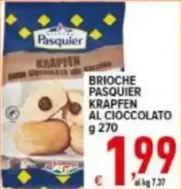 Iper Triscount Brioche Pasquier Krappen al cioccolato offerta