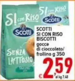 Iper Triscount Scotti si con riso biscotti offerta