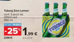 Carrefour Tuborg Zero Lemon offerta