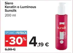 Carrefour Siero Keratin o Luminous Sunsilk offerta