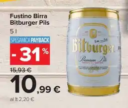 Carrefour Fustino Birra Bitburger Pils offerta