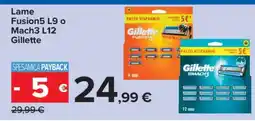Carrefour Lame Fusion5 L9 o Mach3 L12 Gillette offerta