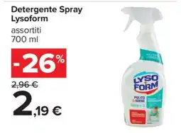 Carrefour Detergente Spray Lysoform offerta