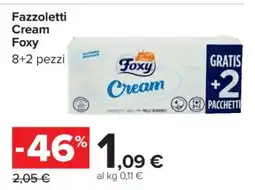 Carrefour Fazzoletti Cream Foxy offerta
