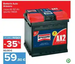 Carrefour Batteria Auto Arexons offerta