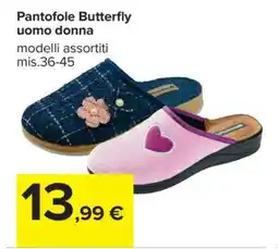 Carrefour Pantofole Butterfly uomo donna offerta