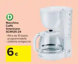 Carrefour Macchina Caffè Americano SCM125-24 offerta