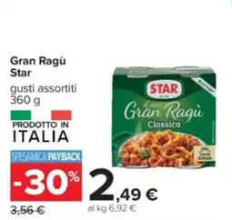 Carrefour Gran Ragù Star offerta