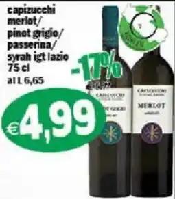 Il Castoro Supermercati Capizucchi merlot offerta