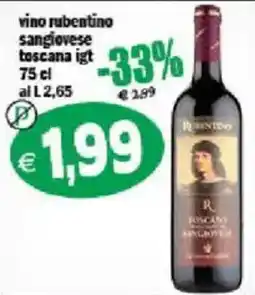 Il Castoro Supermercati vino rubentino sangiovese toscana igt offerta