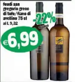Il Castoro Supermercati Feudi San Gregorio Greco di Tufo/Fiano di Avellino offerta
