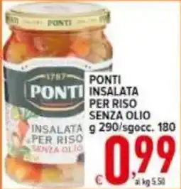 Iper Triscount Ponti insalata per riso senza olio offerta