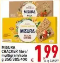 Iper Triscount Misura cracker fibre/multigrain/sola offerta