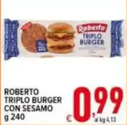 Iper Triscount Roberto triplo burger con sesamo offerta