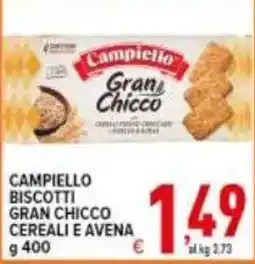 Iper Triscount Campiello biscotti gran chicco cereali e avena offerta