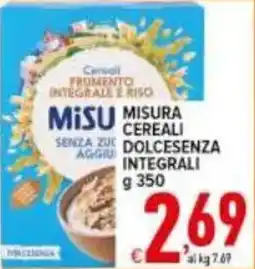 Iper Triscount Misù cereali integrali offerta