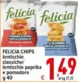 Iper Triscount Felicia chips lenticchie classiche offerta