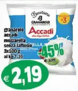 Il Castoro Supermercati granarolo accadi mozzarella senza lattosio offerta