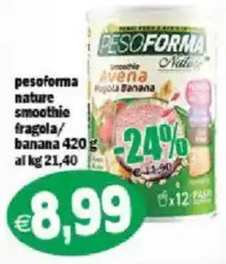 Il Castoro Supermercati Pesoforma Nature Smoothie Avena Fragola Banana offerta