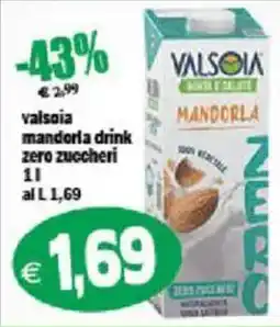 Il Castoro Supermercati Valsòia mandorla drink zero zuccheri offerta