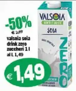 Il Castoro Supermercati Valsòia soia drink zero zuccheri offerta