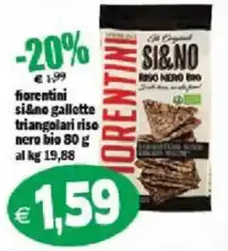 Il Castoro Supermercati fiorentini si&no gallette triangolari riso nero bio offerta