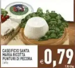 Pim Supermercati Caseificio Santa Maria Ricotta Punturi di Pecora offerta