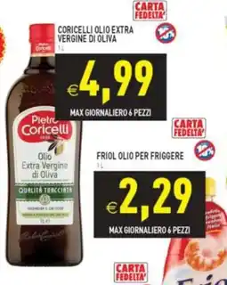 Pim Supermercati Coricelli olio extra vergine di oliva offerta