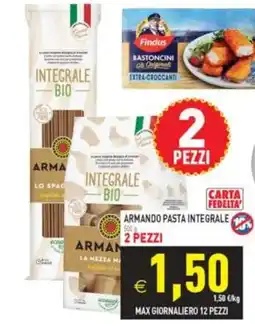 Pim Supermercati Armando pasta integrale offerta