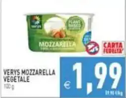 Pim Supermercati Verrys mozzarella vegetale offerta