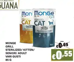 Zoomiguana Monge Grill sterilized cat offerta