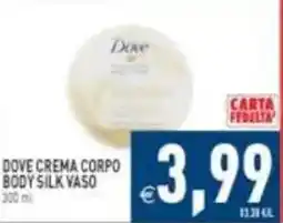 Pim Supermercati Dove crema corpo body silk vaso offerta
