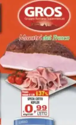 CTS Supermercati Speck Cotto Kofler offerta
