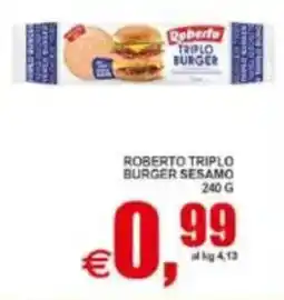 Pewex Roberto triplo burger sesamo offerta